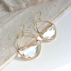 New~ Anthropologie Style Crescent Circle Earrings ~NWT